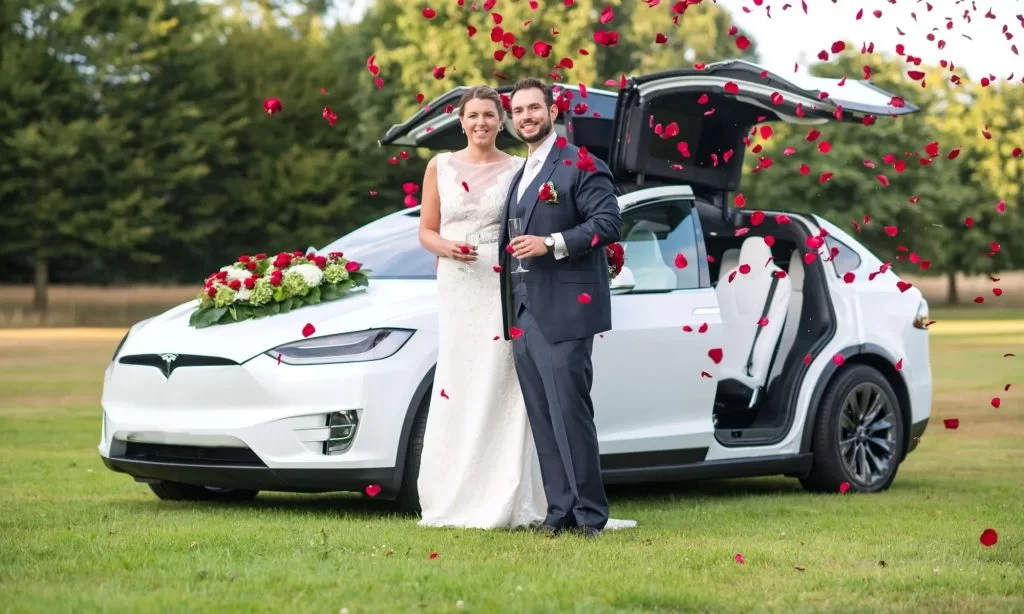 Tesla trouwauto huren